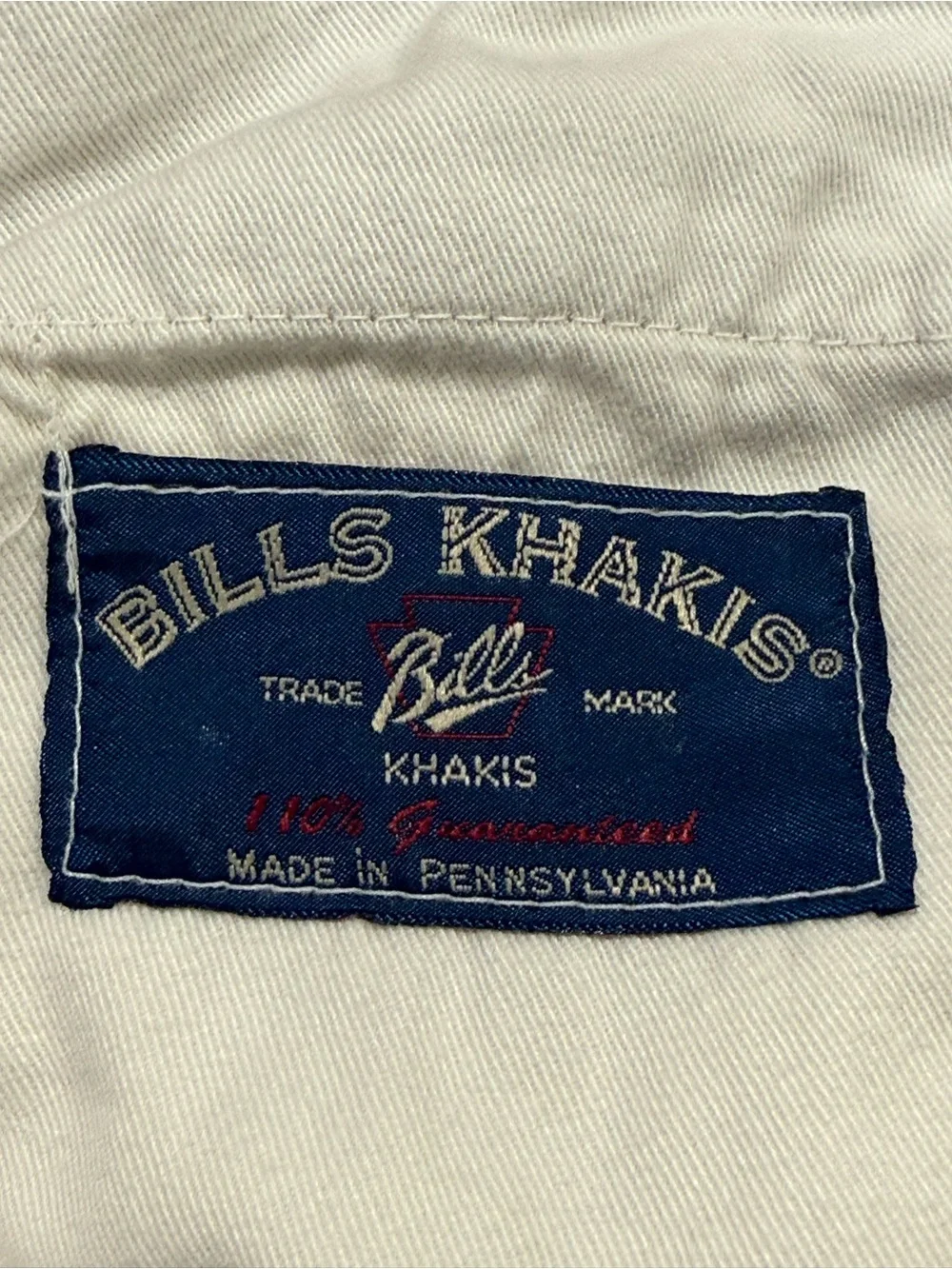 Bills Khakis Mens 32 Khaki Pleated Front Straight Leg Canvas Pants